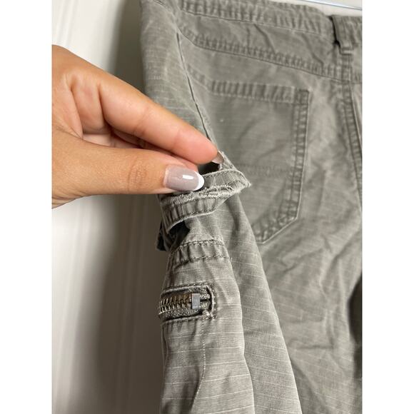UnionBay VTG Y2K Distress Logo Cargo Shorts Womens Size 9 Gray Street Style Rave - Picture 6 of 12